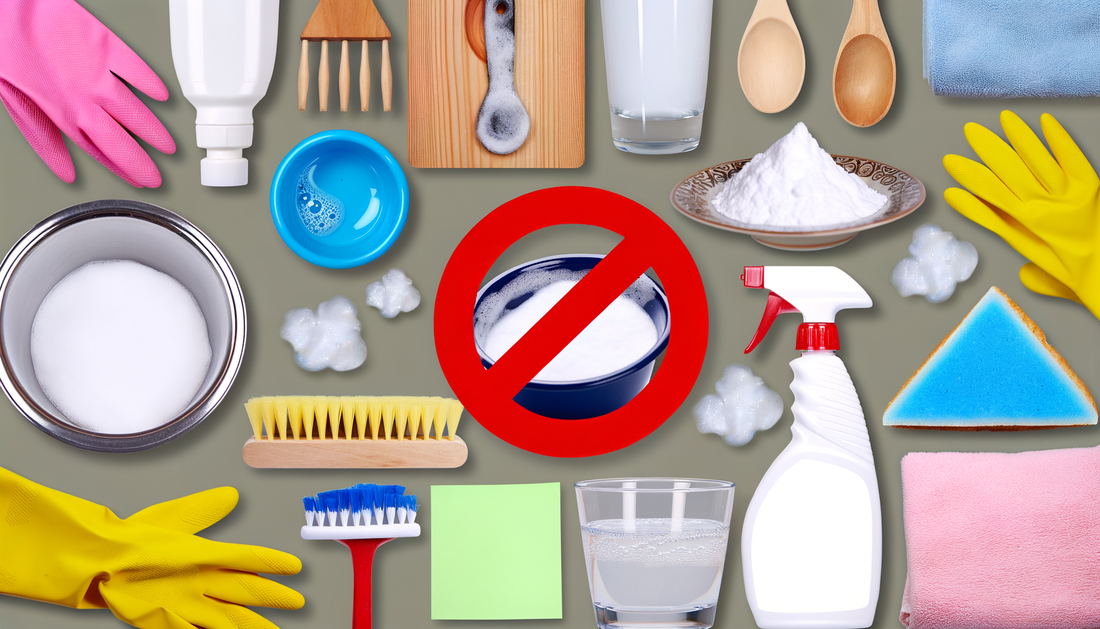 Wat mag je niet schoonmaken met baking soda?