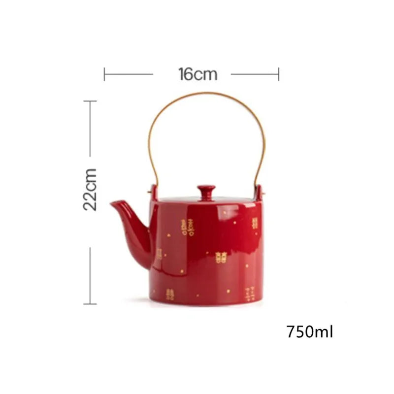 chinese theepot porselein - 750ml