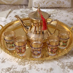 gouden marokkaanse theepot