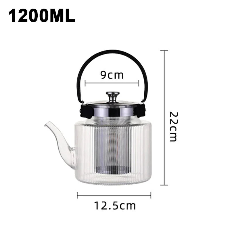 theepot met filter voor losse thee - 1200ML