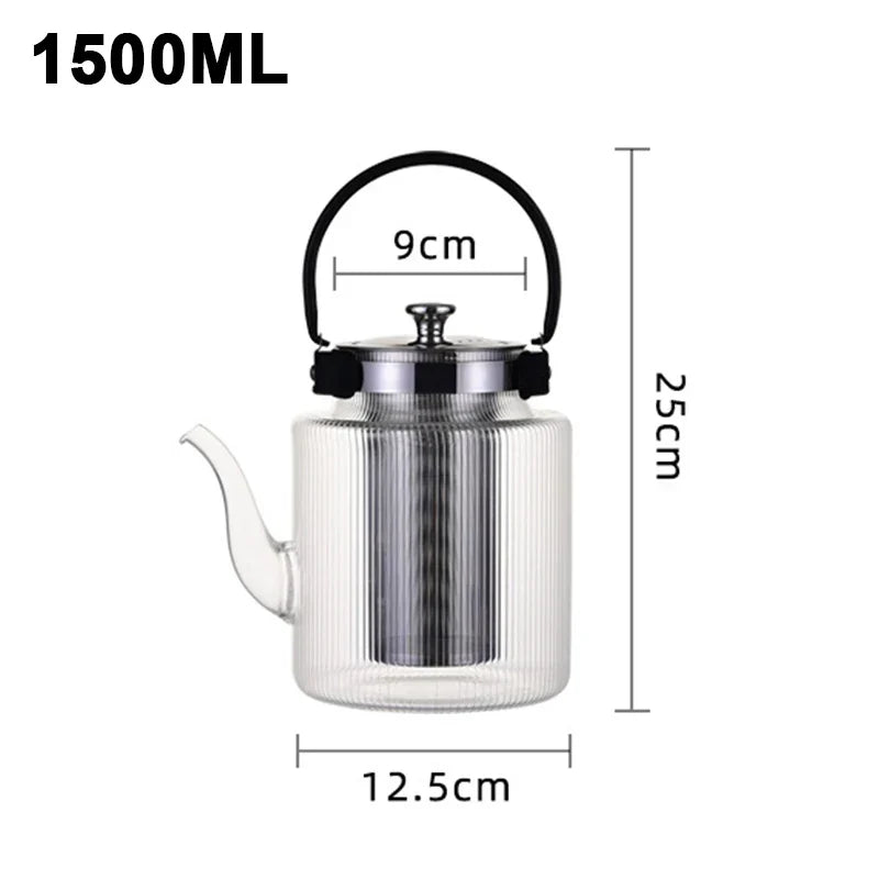 theepot met filter voor losse thee - 1500ML