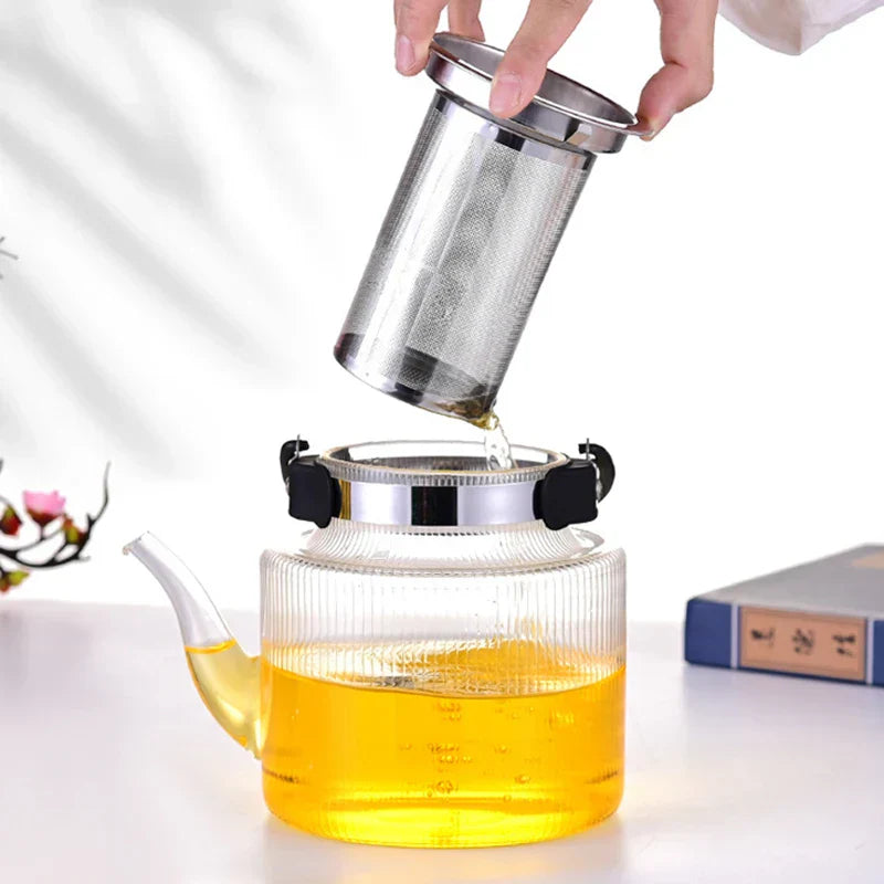 theepot met filter voor losse thee